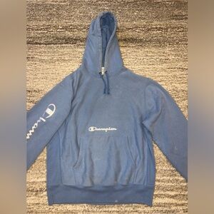 Champion Blue Sweatshirt Pullover with Logo
